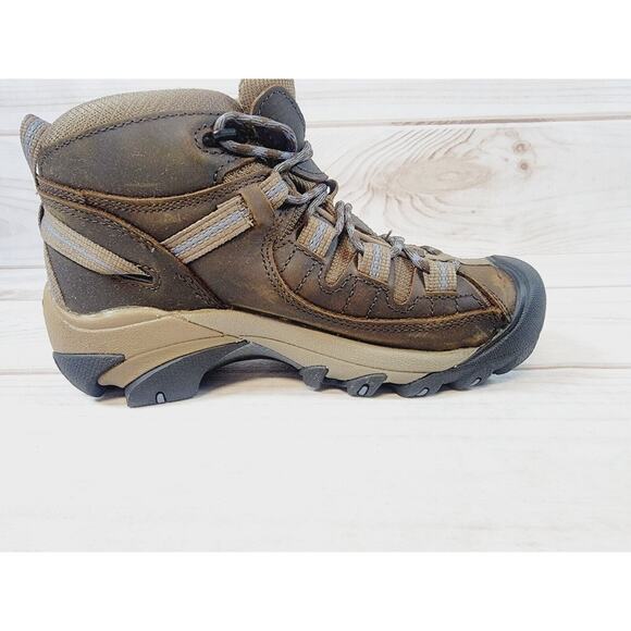 KEEN Targhee II Mid Waterproof Hiking Boots Slate Black/Flint Stone Sz 5.5 - Picture 9 of 13